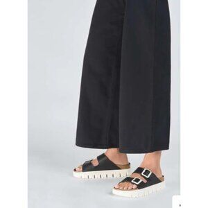 Papillio Birkenstock Black Leather Platform Sandals EU 40/ 9 US Chunky Sole